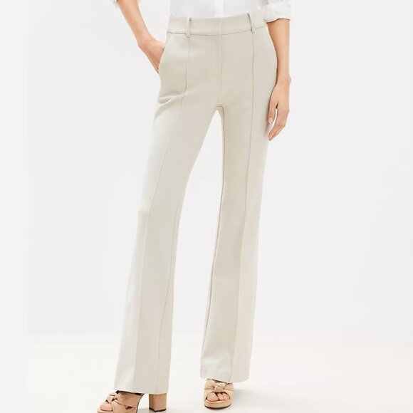 Ann Taylor Loft Pintucked Sutton Flare Pants - Picture 2 of 3